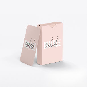 Jeu De Cartes Citation moderne Pastel Pink Inhale Exhale