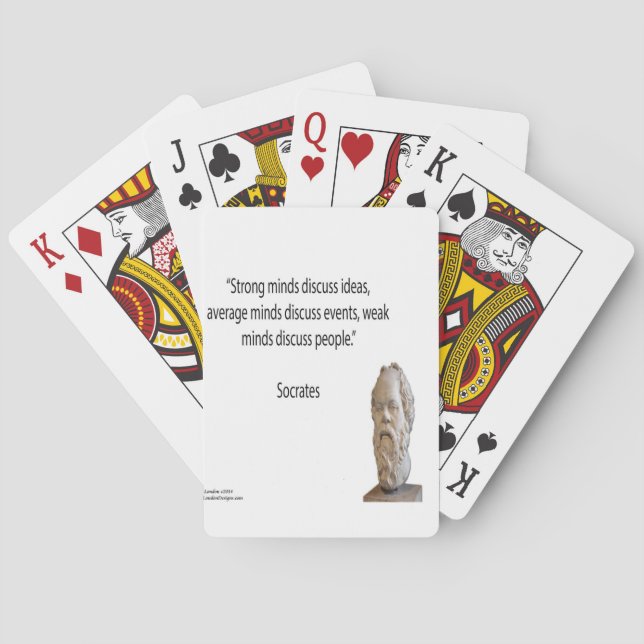 Jeu De Cartes Citation Socrates & Célèbres "Minds" (dos)