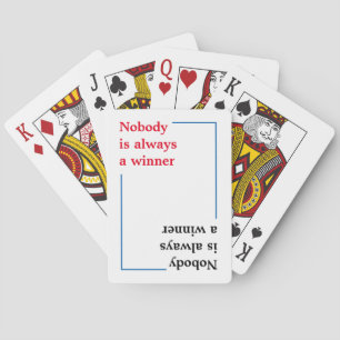 Jeu De Cartes citation typographique . gagnant ou perdant