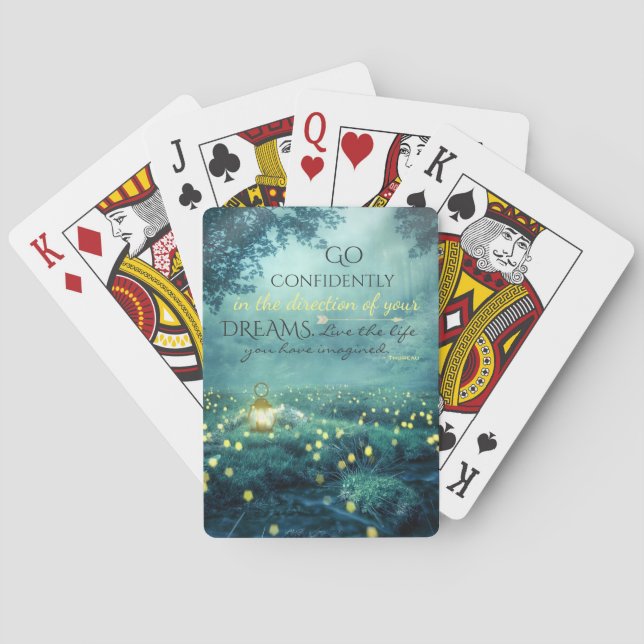 Jeu De Cartes Citation Whimsical Inspiration Dreams (dos)
