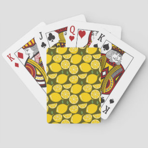 Jeu De Cartes Citron Jaune Moderne Amusant mignon