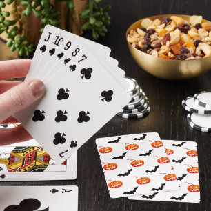 Jeu De Cartes Citrouilles et chauves-souris d'Halloween, Trou ou