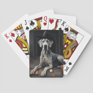 Jeu De Cartes Citrouilles Great Dane Halloween Épouvantable Flip