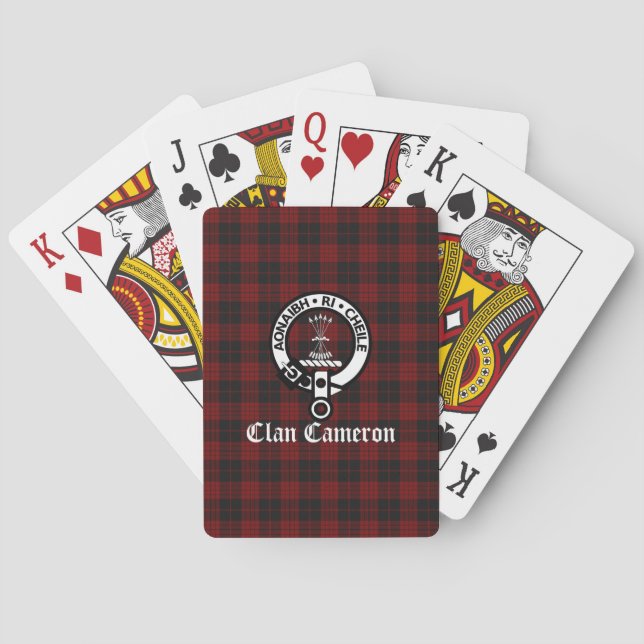 Jeu De Cartes Clan Cameron Crest Badge & Tartan (dos)