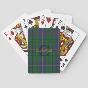 Jeu De Cartes Clan Carmichael Plaid Monogrammé 