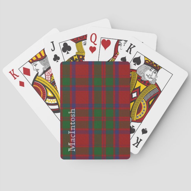Jeu De Cartes Clan Classique MacIntosh Tartan Plaid Plaid Playin (dos)
