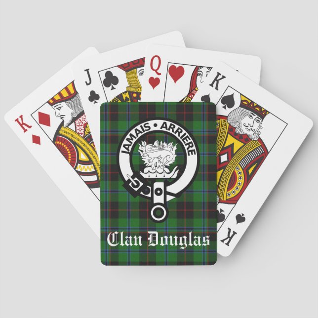 Jeu De Cartes Clan Douglas Crest Badge & Tartan (dos)