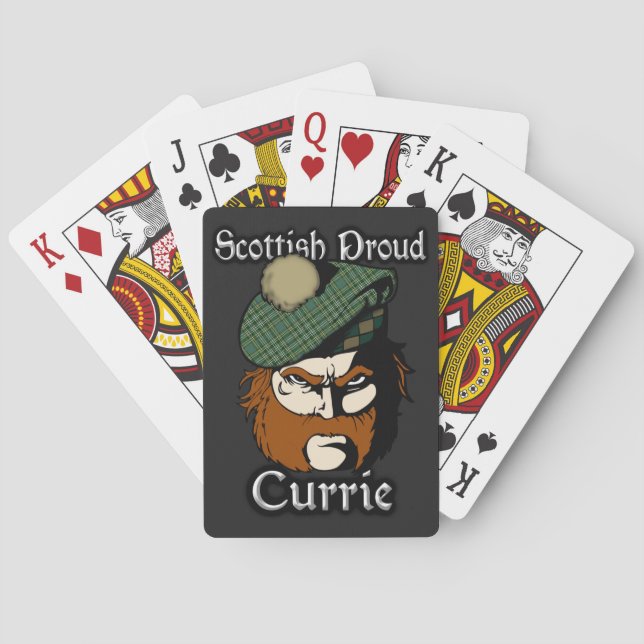 Jeu De Cartes Clan écossais Currie Tartan Clansman (dos)
