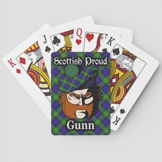 Jeu De Cartes Clan écossais Gunn Tartan Deck (dos)