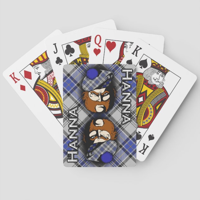 Jeu De Cartes Clan écossais Hanna Hannay Tartan Plaid (dos)