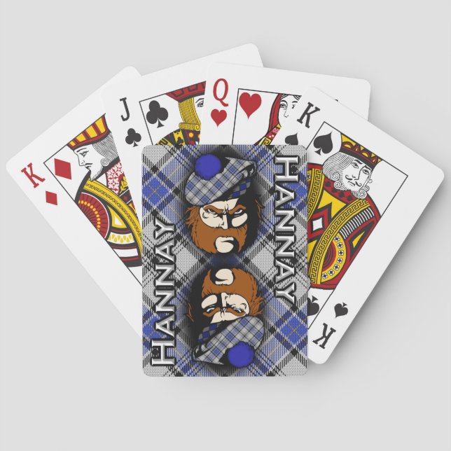 Jeu De Cartes Clan écossais Hannay Tartan Plaid (dos)