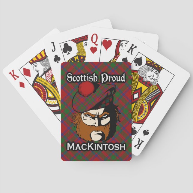 Jeu De Cartes Clan écossais MacKintosh Tartan Deck (dos)