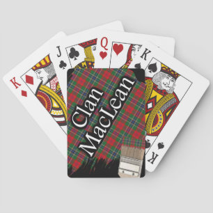 Jeu De Cartes Clan écossais MacLean Tartan pinceau