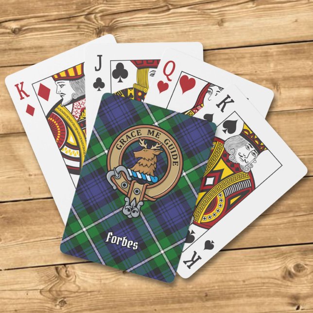 Jeu De Cartes Clan Forbes Crest sur Tartan (Créateur téléchargé)