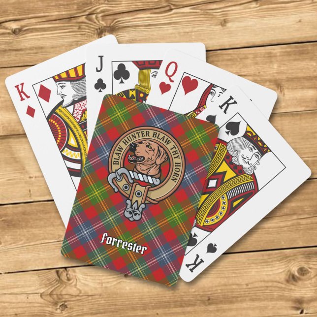 Jeu De Cartes Clan Forrester Crest sur Tartan (Créateur téléchargé)