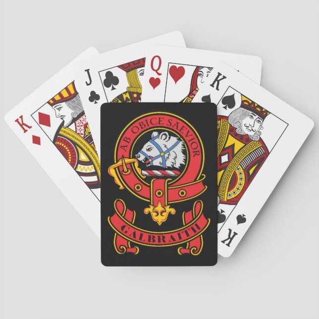 Jeu De Cartes Clan Galbraith Society jouer aux cartes (dos)