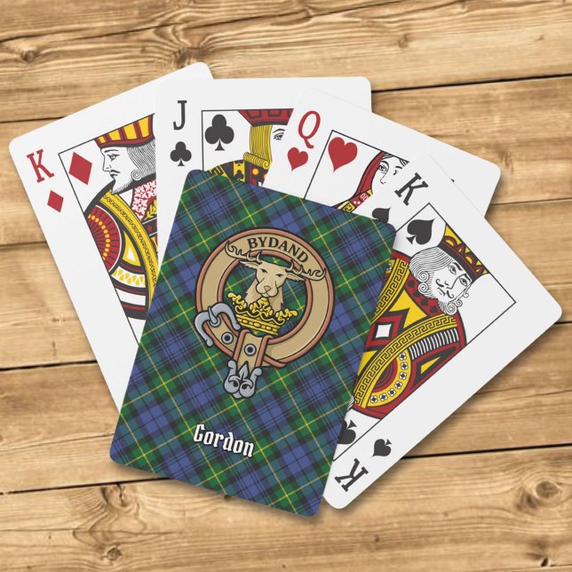 Jeu De Cartes Clan Gordon Crest sur Tartan Jouer des cartes (Créateur téléchargé)