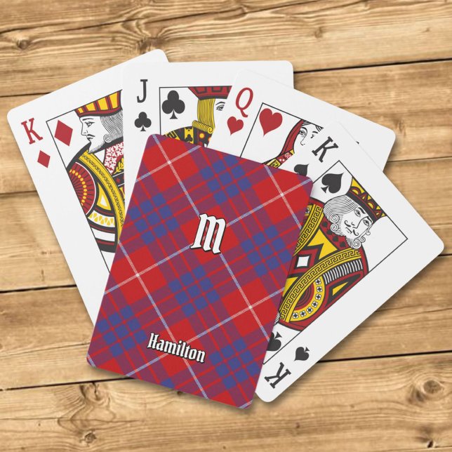 Jeu De Cartes Clan Hamilton Red Tartan Jouer des cartes (Créateur téléchargé)
