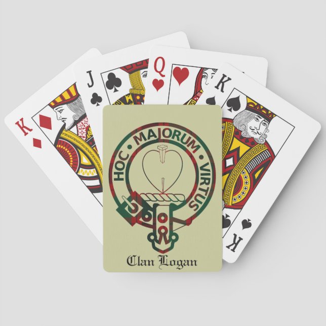 Jeu De Cartes Clan Logan Crest Badge (dos)