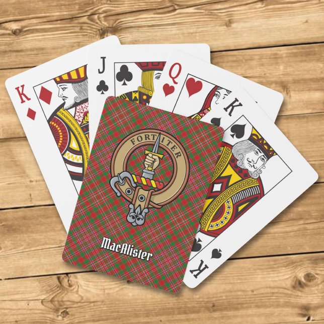Jeu De Cartes Clan MacAlister Crest sur Tartan Playing Cards (Créateur téléchargé)