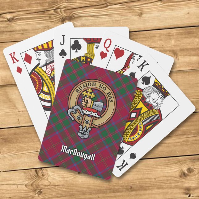 Jeu De Cartes Clan MacDougall Crest sur Tartan (Créateur téléchargé)
