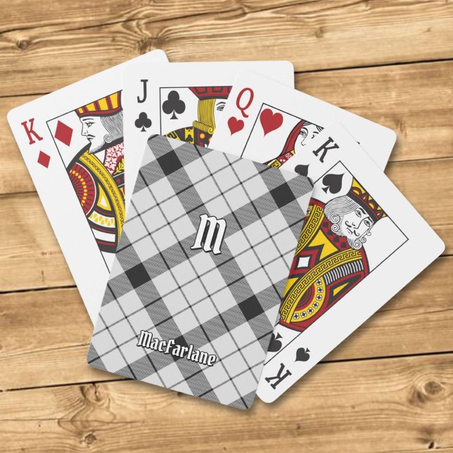 Jeu De Cartes Clan MacFarlane Tartan noir et blanc (Créateur téléchargé)