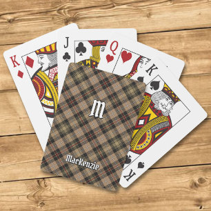 Jeu De Cartes Clan MacKenzie Chasse Tartan Brown Jouer des carte