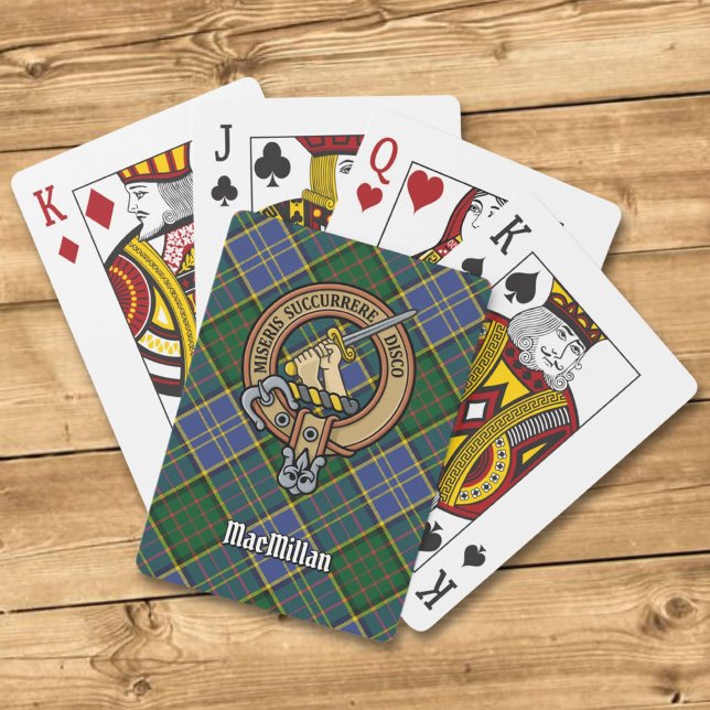 Jeu De Cartes Clan MacMillan Crest sur la chasse Tartan (Créateur téléchargé)