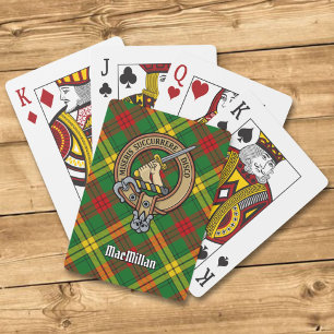 Jeu De Cartes Clan MacMillan Crest sur Tartan