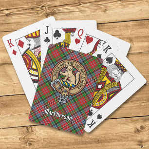 Jeu De Cartes Clan MacPherson Crest sur Tartan Playing Cards