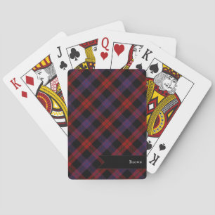 Jeu De Cartes Clan nain ou gris Tartan Plaid Motif