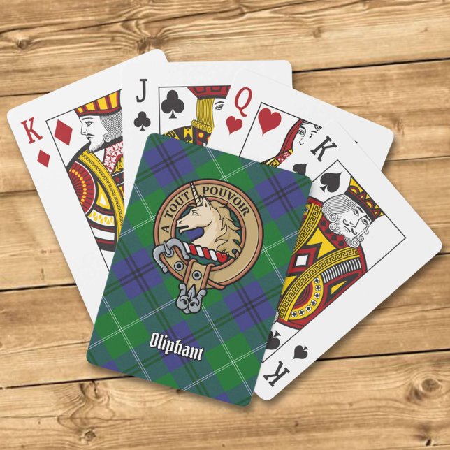 Jeu De Cartes Clan Oliphant Crest sur Tartan Jouer des cartes (Créateur téléchargé)