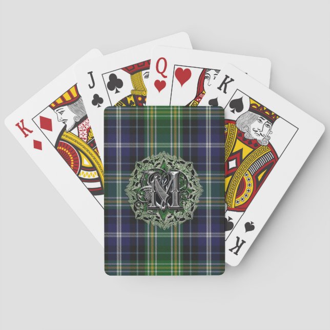 Jeu De Cartes Clan Tartan Plaid monogram traditionnel MacKellar (dos)