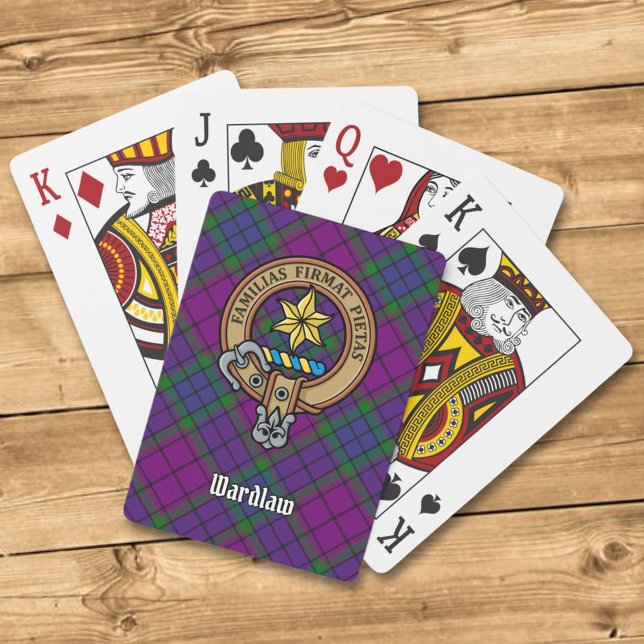 Jeu De Cartes Clan Wardlaw Crest sur Tartan (Créateur téléchargé)