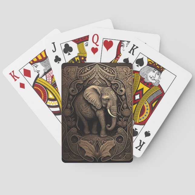Jeu De Cartes Classic Playing Cartes éléphant 1 (dos)
