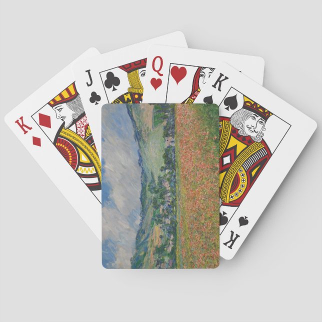 Jeu De Cartes Claude Monet Painting, Champ de pavot à Giverny (dos)