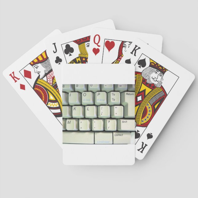 Jeu De Cartes Clavier de machine à écrire (dos)