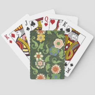 Jeu De Cartes Cloisonne Chine Patter Asiatique Oriental