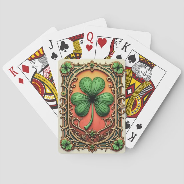 Jeu De Cartes Clover celtique de la Fortune (dos)