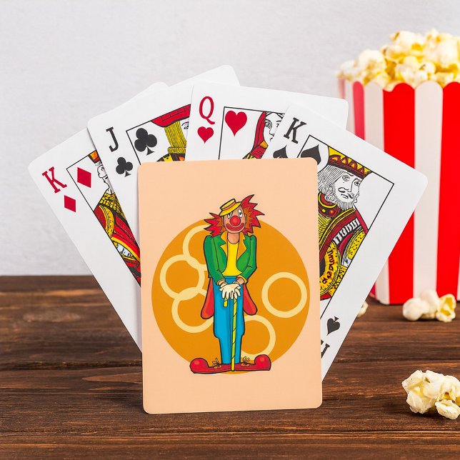 Jeu De Cartes Clown de dessin Whimsical aux couleurs vives (Créateur téléchargé)