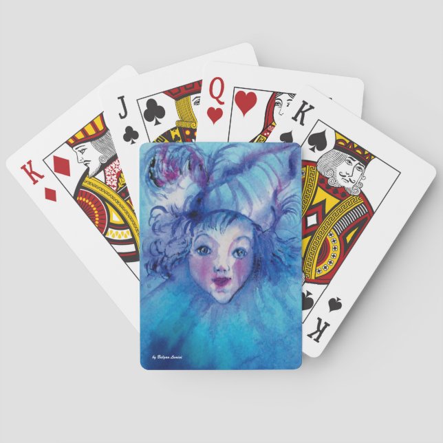 JEU DE CARTES CLOWN EN BLEU (dos)