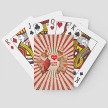 Clowns vintages Valentine avec coeur de message pe