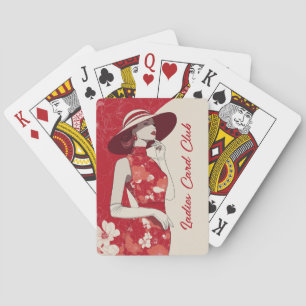Jeu De Cartes Club de cartes pour dames vintage mode