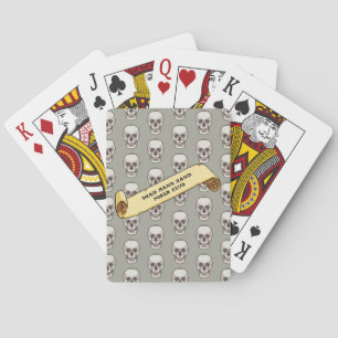 Jeu De Cartes Club de poker à main pour Motif de crâne éffrayant