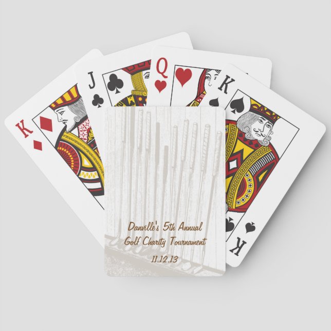 Jeu De Cartes Clubs De Golf Cartes De Jeu Personnalisées (dos)
