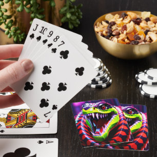Jeu De Cartes Cobra serpent aux lèvres vertes et sourcils roses