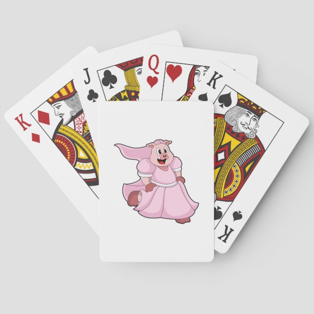 Jeu De Cartes Cochon en mariée avec robe Mariage (dos)