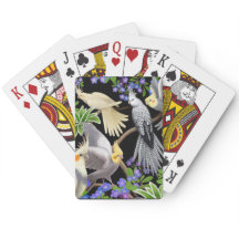 Cockatiels dans Oubliez-moi pas Fleurs Jouer des c