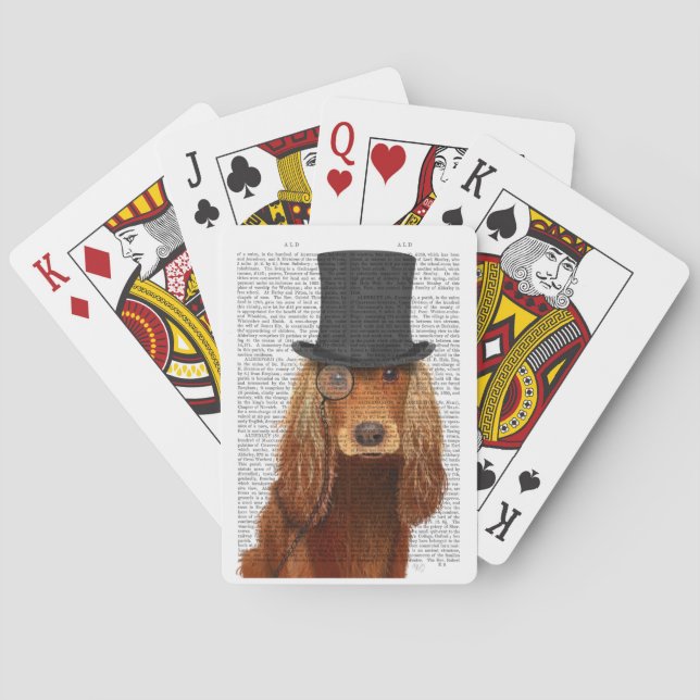 Jeu De Cartes Cocker Spaniel, Hound officiel et Casquette (dos)