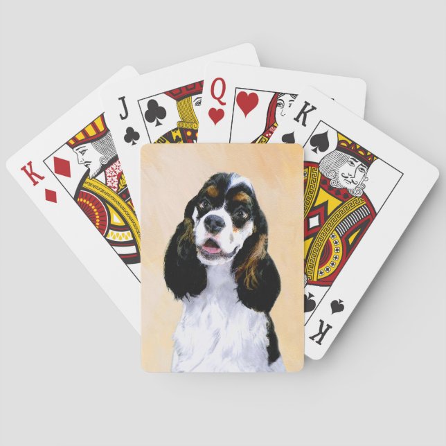 Jeu De Cartes Cocker Spaniel (Parti) Peinture - Art Chien origin (dos)